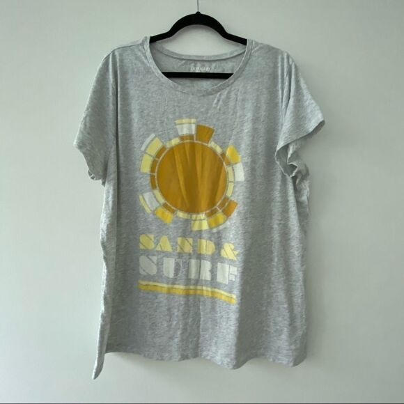Old Navy Grey Sun & Surf Graphic T-shirt - Picture 1 of 5